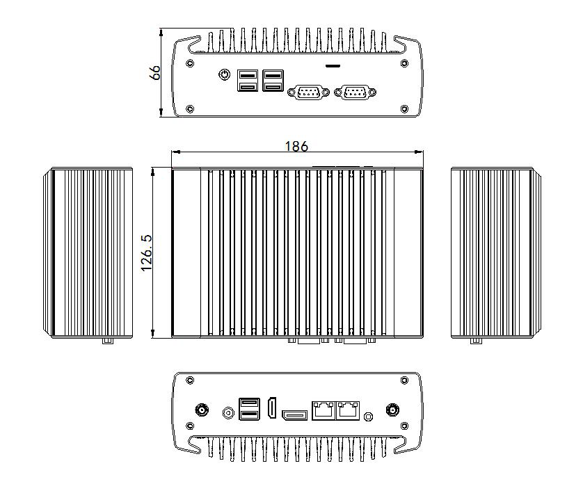 MiniPC IBOX-501 N15 Rapid Small Computer with small dimensions 136mm x 128mm x 44mm